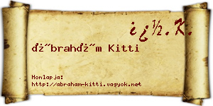 Ábrahám Kitti névjegykártya
